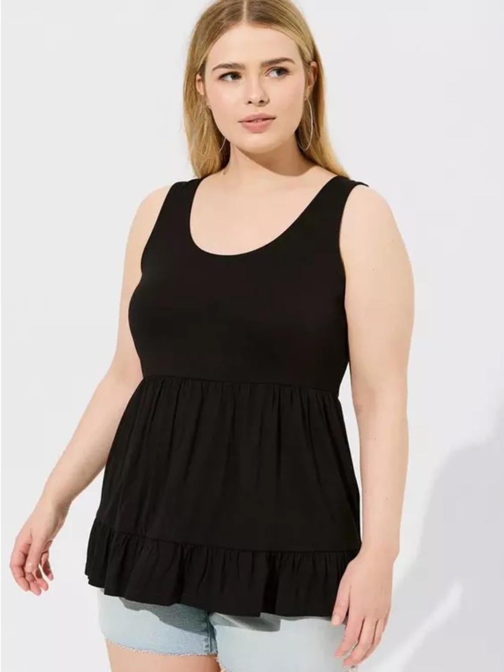 Torrid - Super Soft Lace Up Back Swing Babydoll Tank